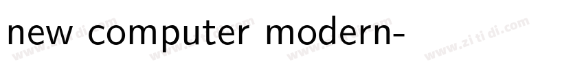 new computer modern字体转换